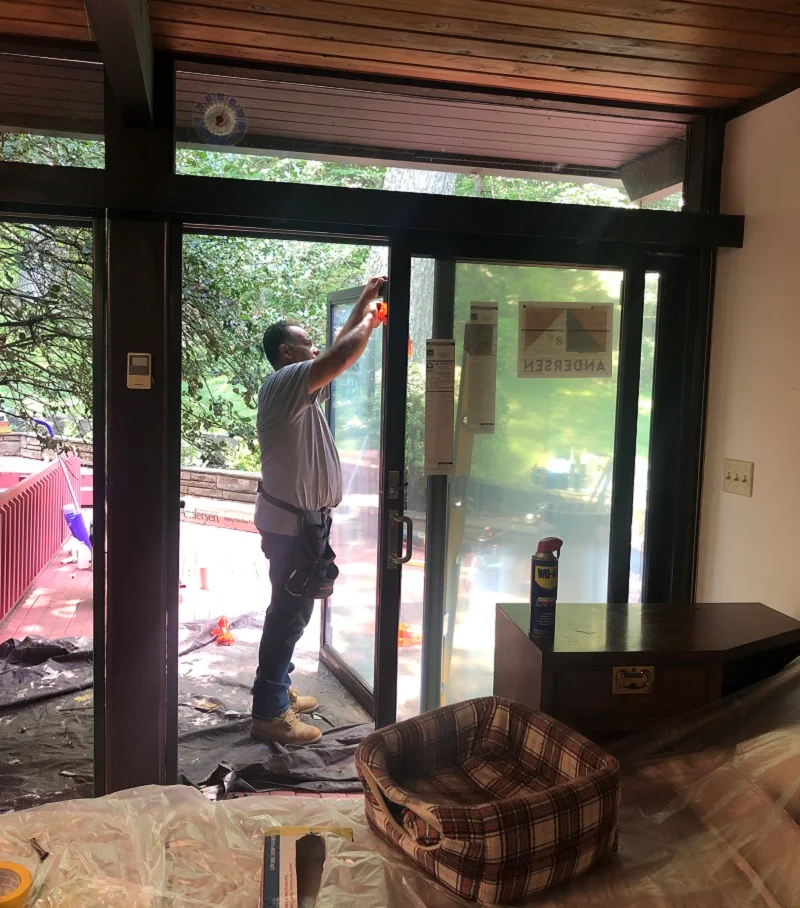 Installing door panels on these Andersen patio doors